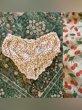Anthropologie 100% Cotton Cherry Lounge Shorts Pajamas